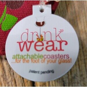 2 DrinkWear Flip Flop Coasters - For The Foot Of Your WINE Glass NEW Mismatched